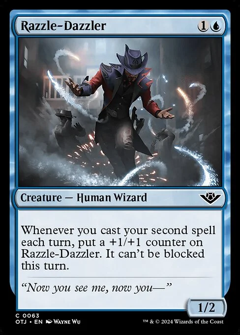 Razzle-Dazzler, carta Magic di tipo Creature — Human Wizard illustrata da Wayne Wu