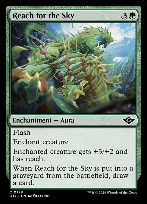 Reach for the Sky, carta Magic di tipo Enchantment — Aura illustrata da Villarrte