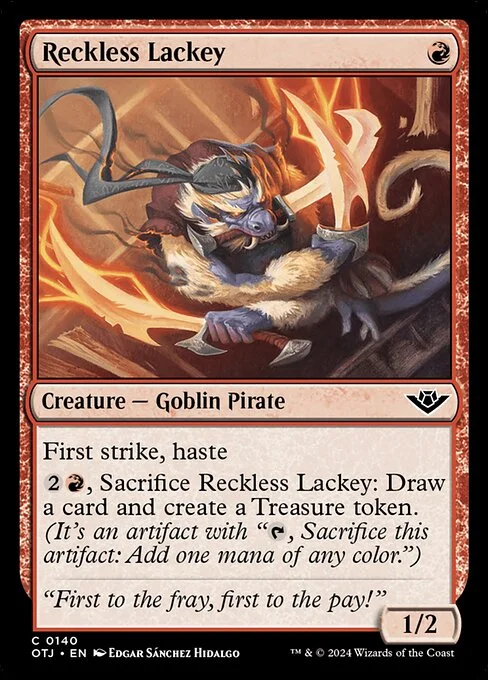 Reckless Lackey, carta Magic di tipo Creature — Goblin Pirate illustrata da Edgar Sánchez Hidalgo