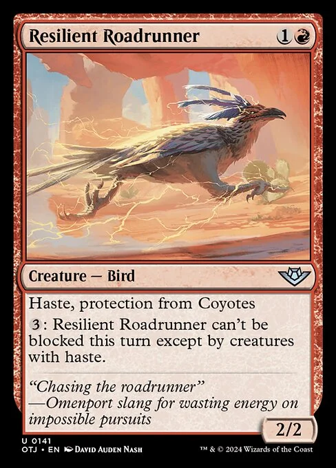 Resilient Roadrunner, carta Magic di tipo Creature — Bird illustrata da David Auden Nash