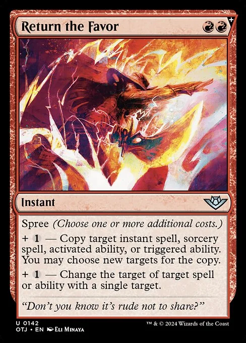 Return the Favor, carta Magic di tipo Instant illustrata da Eli Minaya