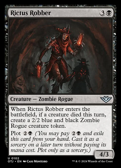 Rictus Robber, carta Magic di tipo Creature — Zombie Rogue illustrata da Caio Monteiro