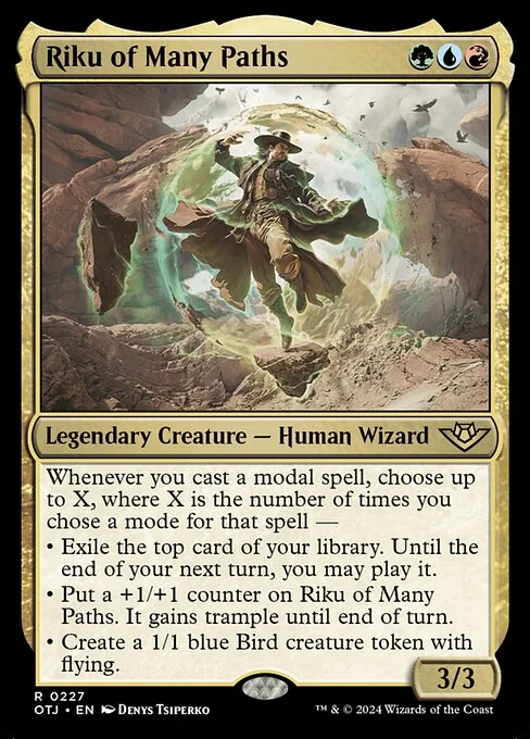Riku of Many Paths, carta Magic di tipo Legendary Creature — Human Wizard illustrata da Denys Tsiperko
