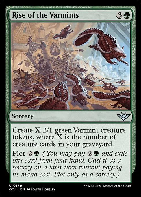 Rise of the Varmints, carta Magic di tipo Sorcery illustrata da Ralph Horsley