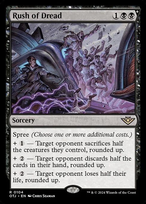 Rush of Dread, carta Magic di tipo Sorcery illustrata da Chris Seaman