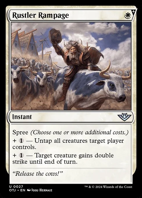 Rustler Rampage, carta Magic di tipo Instant illustrata da Josu Hernaiz