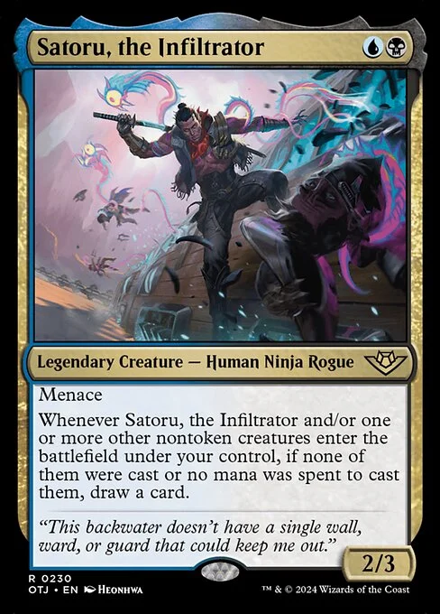 Satoru, the Infiltrator, carta Magic di tipo Legendary Creature — Human Ninja Rogue illustrata da Heonhwa