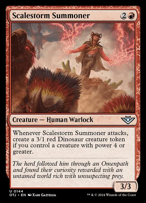 Scalestorm Summoner, carta Magic di tipo Creature — Human Warlock illustrata da Xabi Gaztelua