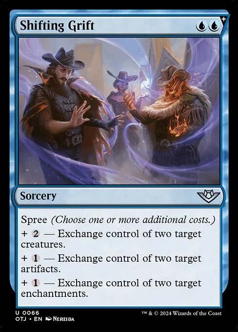 Shifting Grift, carta Magic di tipo Sorcery illustrata da Nereida