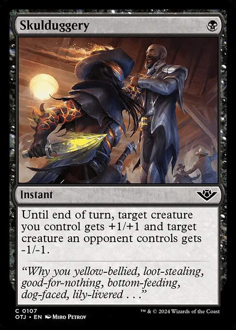 Skulduggery, carta Magic di tipo Instant illustrata da Miro Petrov