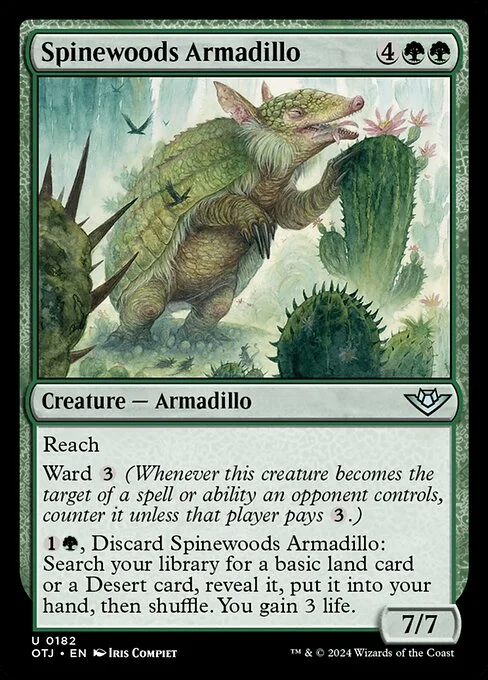 Spinewoods Armadillo, carta Magic di tipo Creature — Armadillo illustrata da Iris Compiet