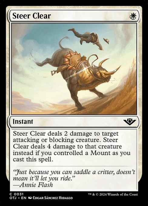 Steer Clear, carta Magic di tipo Instant illustrata da Edgar Sánchez Hidalgo