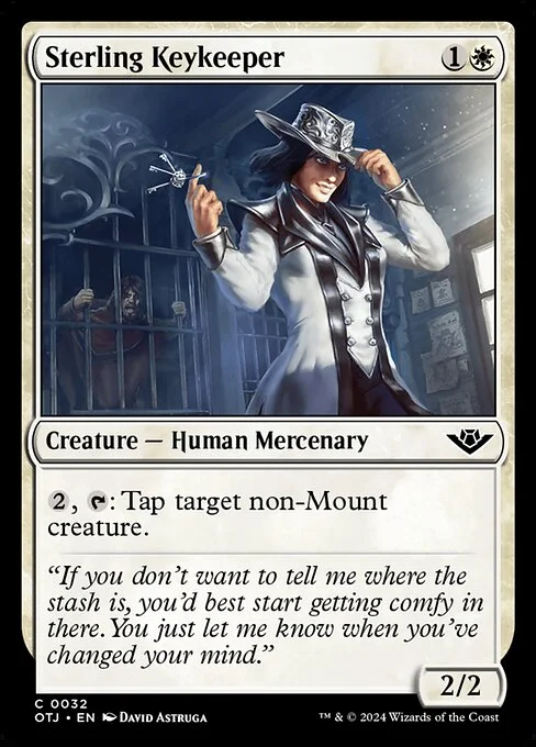 Sterling Keykeeper, carta Magic di tipo Creature — Human Mercenary illustrata da David Astruga