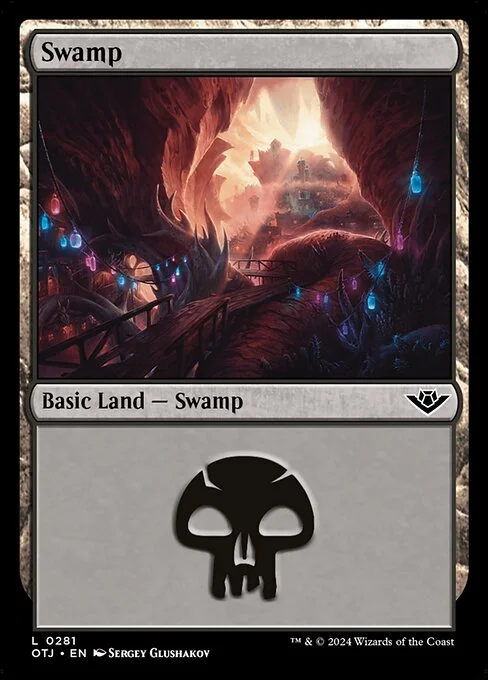 Swamp, carta Magic di tipo Basic Land — Swamp illustrata da Sergey Glushakov