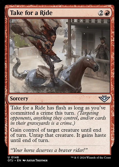 Take for a Ride, carta Magic di tipo Sorcery illustrata da Artur Treffner