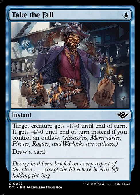 Take the Fall, carta Magic di tipo Instant illustrata da Eduardo Francisco
