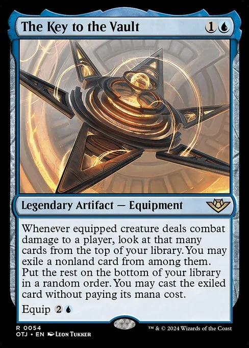 The Key to the Vault, carta Magic di tipo Legendary Artifact — Equipment illustrata da Leon Tukker