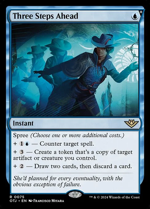 Three Steps Ahead, carta Magic di tipo Instant illustrata da Francisco Miyara