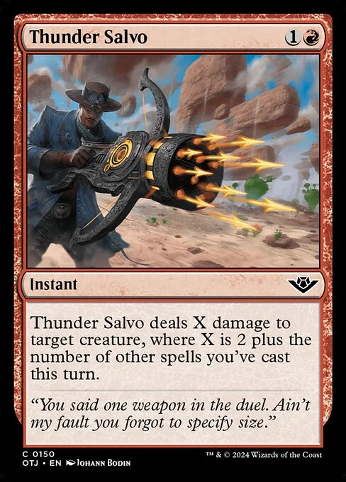 Thunder Salvo, carta Magic di tipo Instant illustrata da Johann Bodin