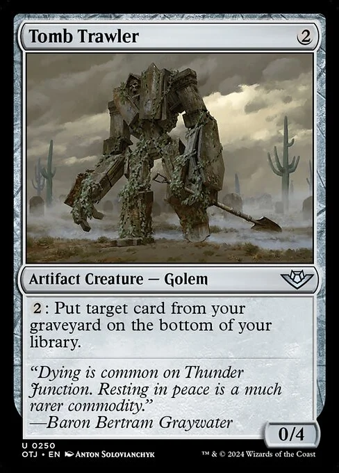 Tomb Trawler, carta Magic di tipo Artifact Creature — Golem illustrata da Anton Solovianchyk
