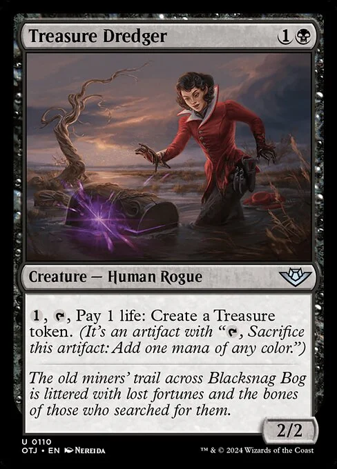 Treasure Dredger, carta Magic di tipo Creature — Human Rogue illustrata da Nereida