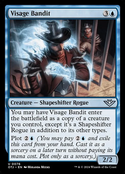 Visage Bandit, carta Magic di tipo Creature — Shapeshifter Rogue illustrata da Miranda Meeks