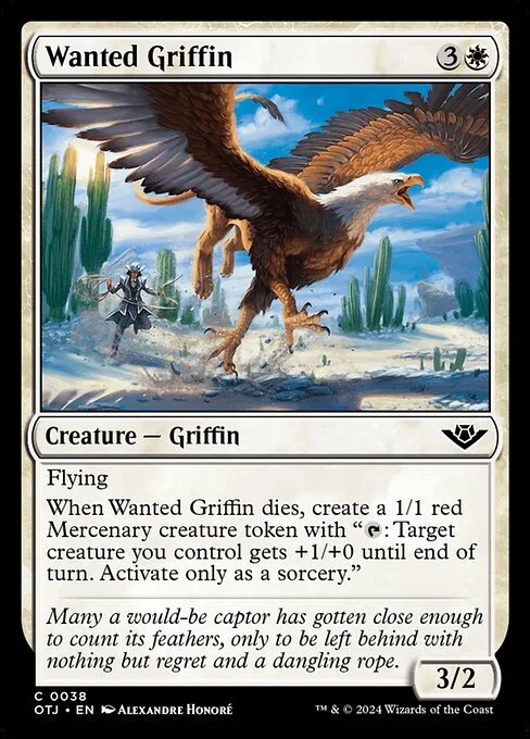 Wanted Griffin, carta Magic di tipo Creature — Griffin illustrata da Alexandre Honoré