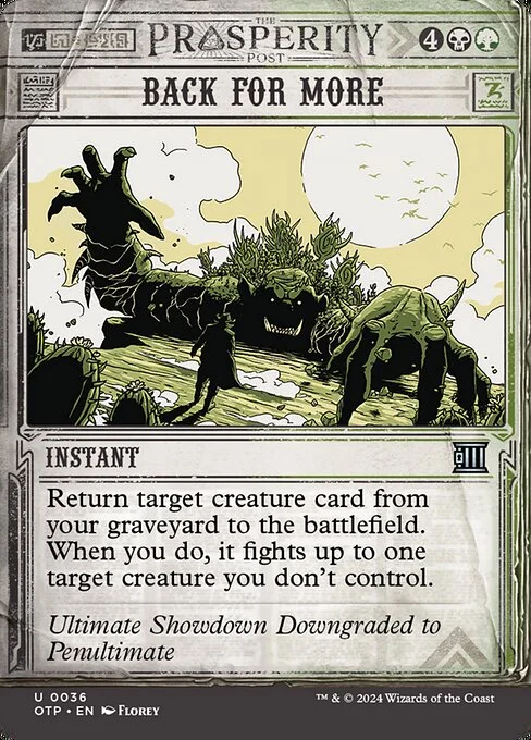 Back for More, carta Magic di tipo Instant illustrata da Florey