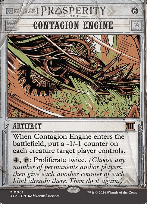 Contagion Engine, carta Magic di tipo Artifact illustrata da Magnus Jansson