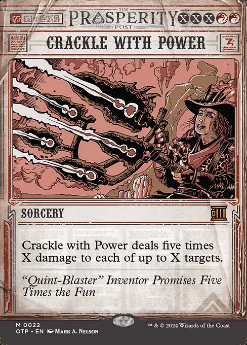 Crackle with Power, carta Magic di tipo Sorcery illustrata da Mark A. Nelson
