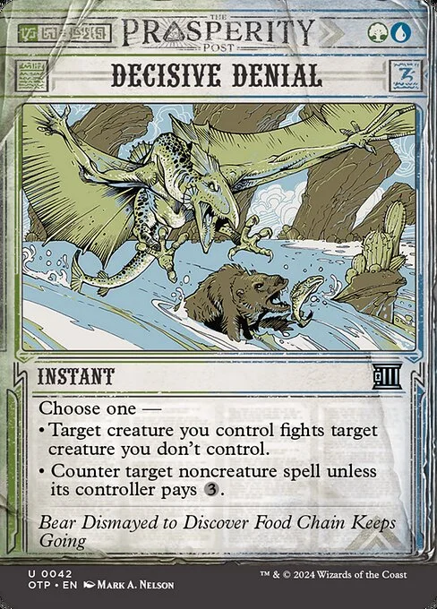 Decisive Denial, carta Magic di tipo Instant illustrata da Mark A. Nelson