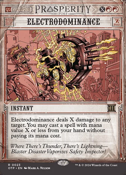 Electrodominance, carta Magic di tipo Instant illustrata da Mark A. Nelson