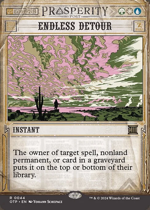 Endless Detour, carta Magic di tipo Instant illustrata da Yohann Schepacz
