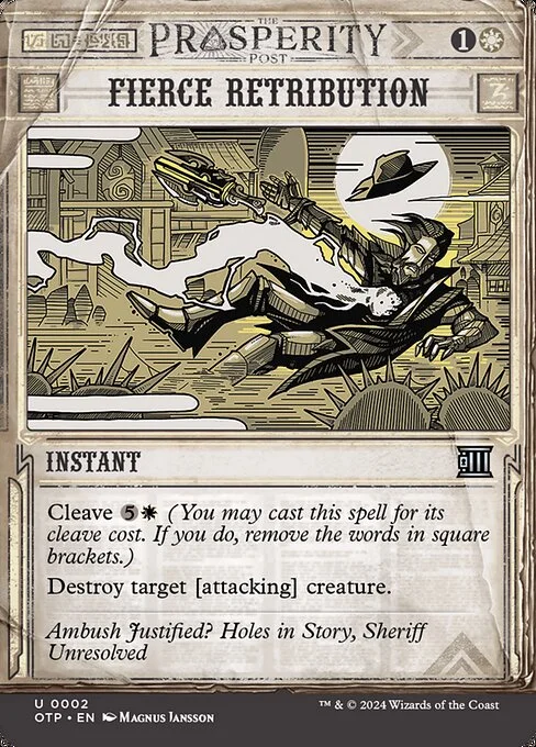 Fierce Retribution, carta Magic di tipo Instant illustrata da Magnus Jansson
