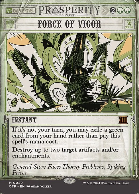 Force of Vigor, carta Magic di tipo Instant illustrata da Adam Volker