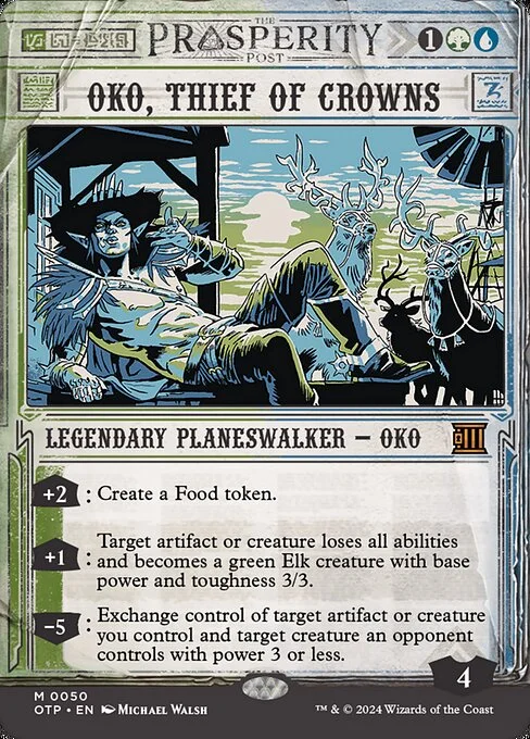 Oko, Thief of Crowns, carta Magic di tipo Legendary Planeswalker — Oko illustrata da Michael Walsh