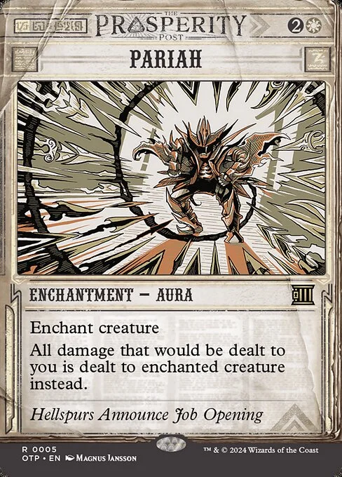 Pariah, carta Magic di tipo Enchantment — Aura illustrata da Magnus Jansson