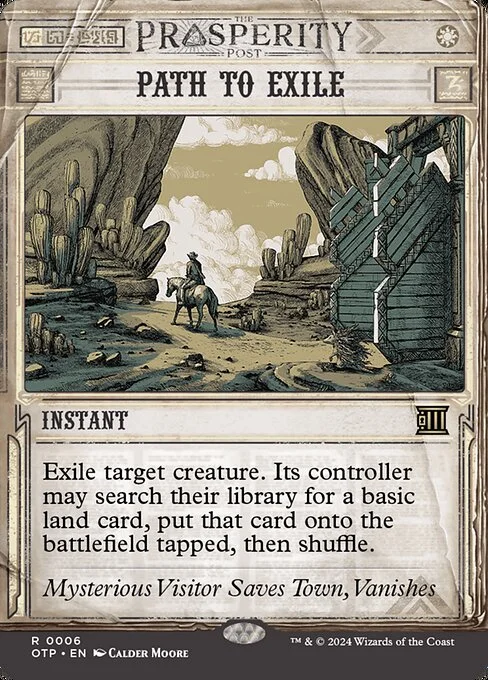 Path to Exile, carta Magic di tipo Instant illustrata da Calder Moore