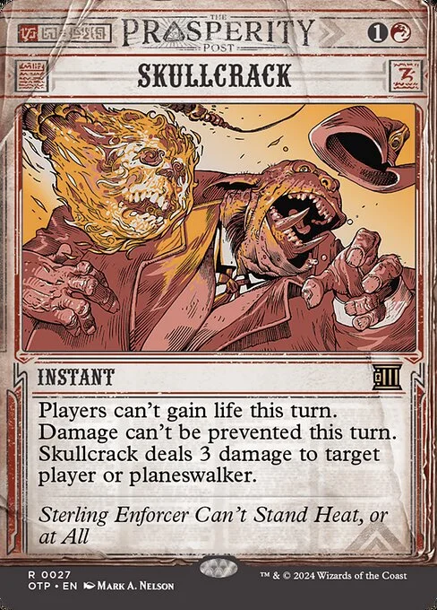 Skullcrack, carta Magic di tipo Instant illustrata da Mark A. Nelson