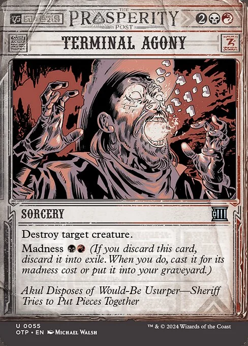 Terminal Agony, carta Magic di tipo Sorcery illustrata da Michael Walsh