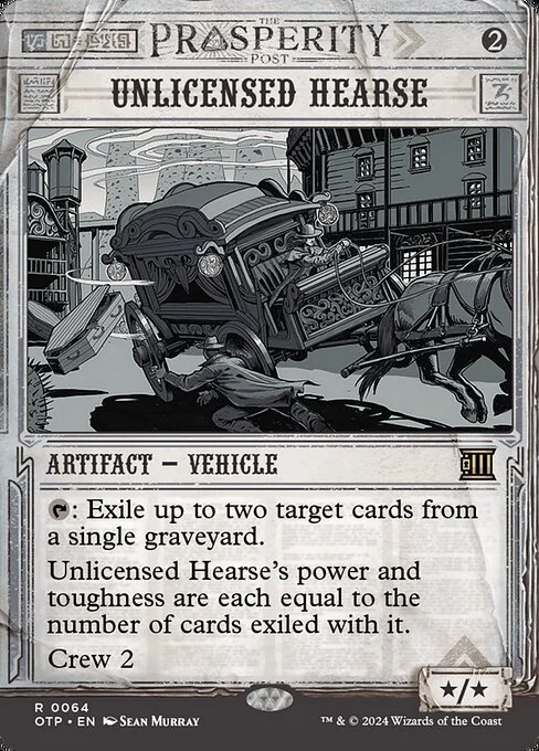 Unlicensed Hearse, carta Magic di tipo Artifact — Vehicle illustrata da Sean Murray