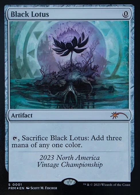 Black Lotus, carta Magic di tipo Artifact illustrata da Scott M. Fischer