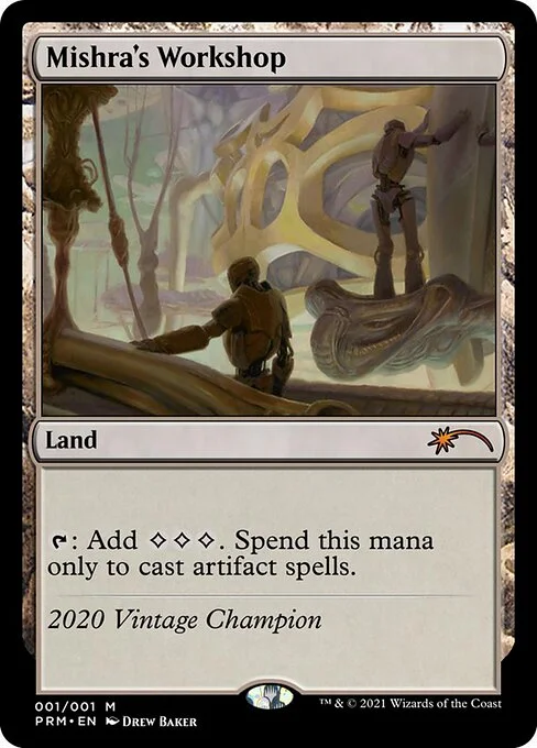 Mishra's Workshop, carta Magic di tipo Land illustrata da Drew Baker
