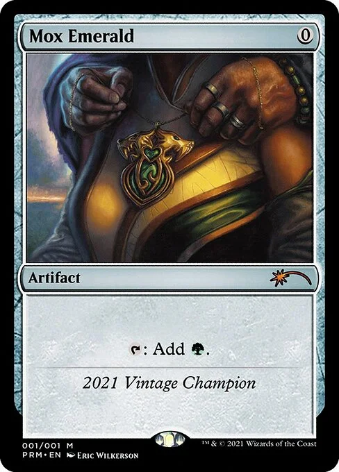 Mox Emerald, carta Magic di tipo Artifact illustrata da Eric Wilkerson
