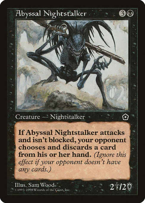 Abyssal Nightstalker, carta Magic di tipo Creature — Nightstalker illustrata da Sam Wood