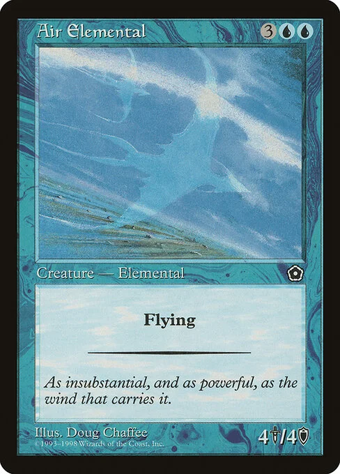 Air Elemental, carta Magic di tipo Creature — Elemental illustrata da Doug Chaffee