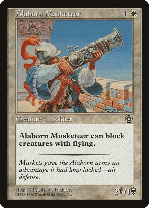 Alaborn Musketeer, carta Magic di tipo Creature — Human Soldier illustrata da Heather Hudson