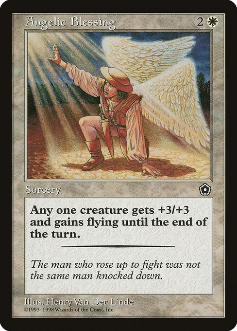 Angelic Blessing, carta Magic di tipo Sorcery illustrata da Henry Van Der Linde