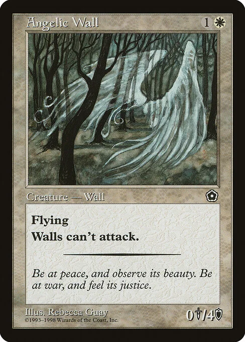 Angelic Wall, carta Magic di tipo Creature — Wall illustrata da Rebecca Guay
