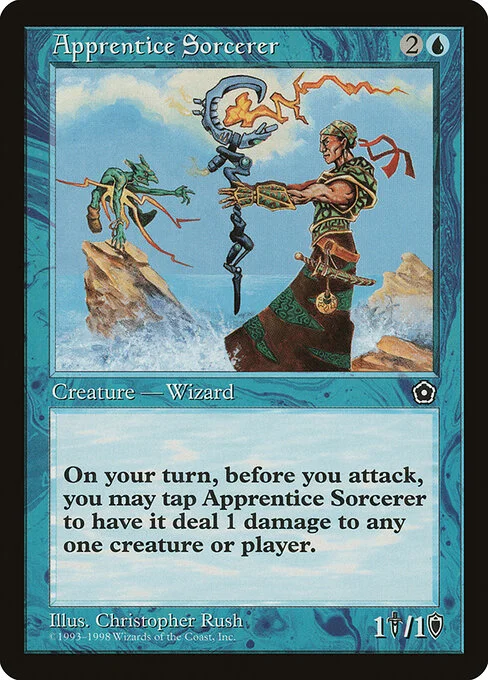 Apprentice Sorcerer, carta Magic di tipo Creature — Human Wizard Sorcerer illustrata da Christopher Rush